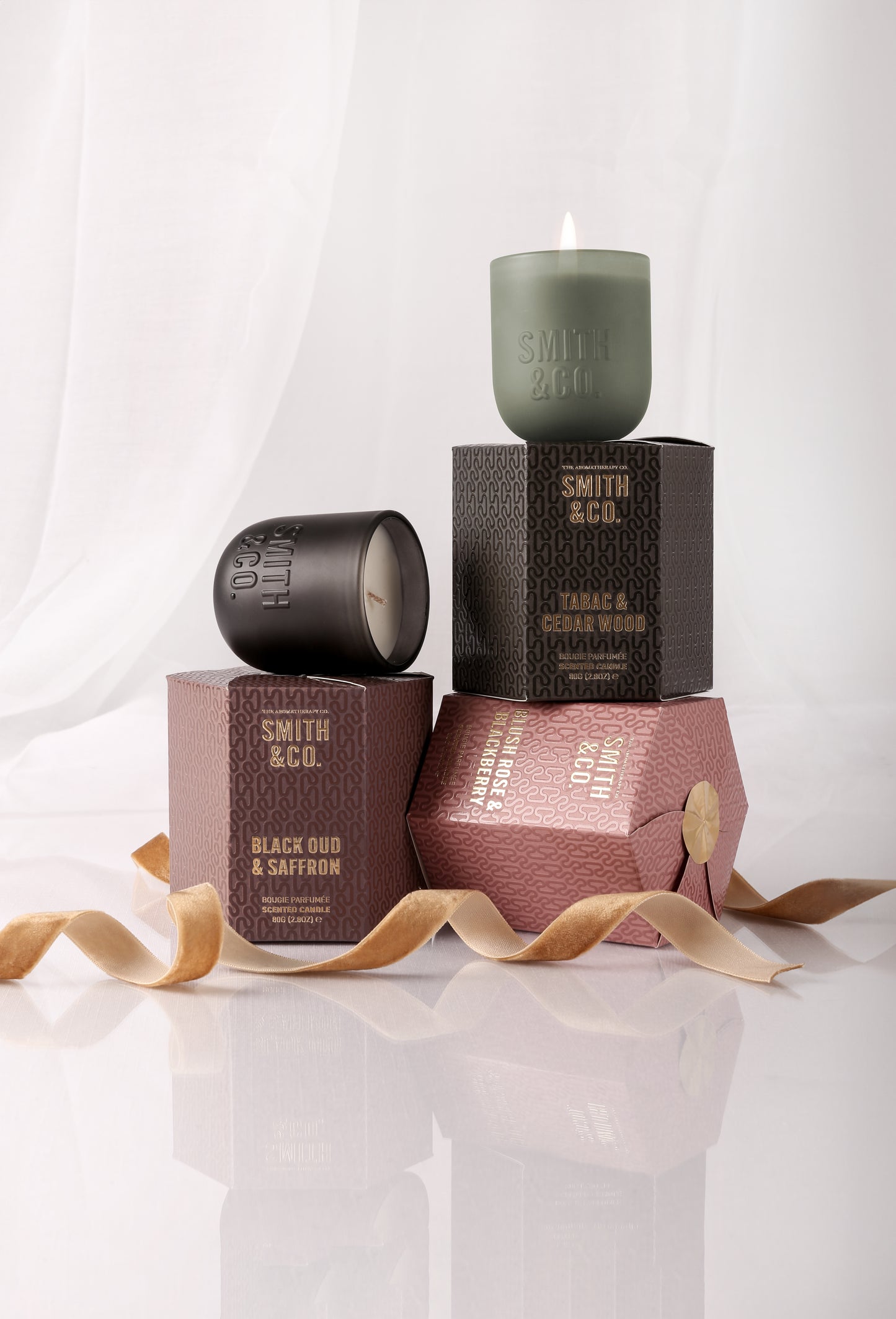 Smith & Co Mini Candle | Black Oud & Saffron 80g
