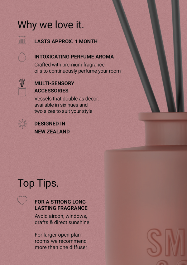 Smith and Co. Mini Diffuser 50ml | Blush Rose & Blackberry