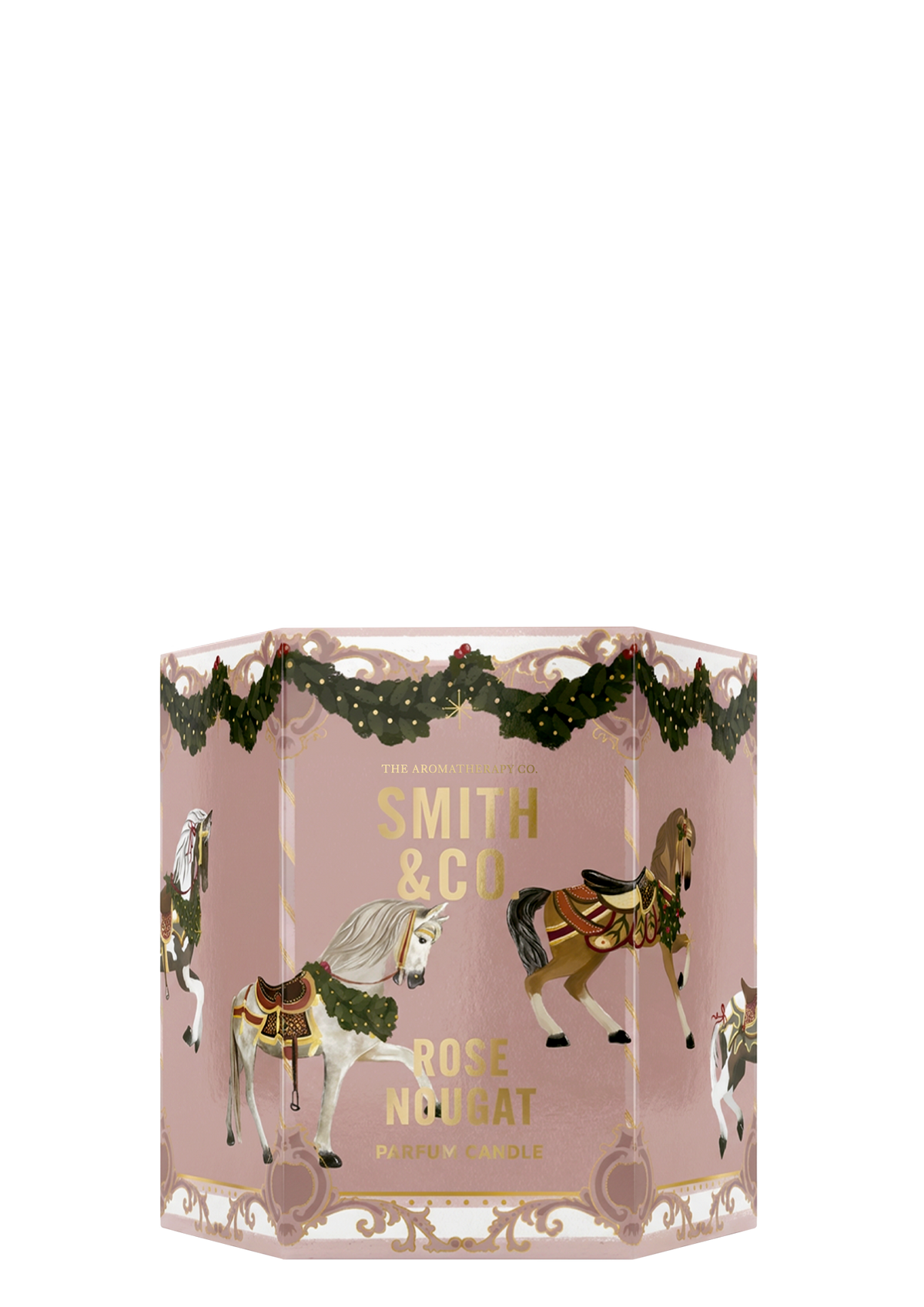 Smith & Co Festive Candle 80g - Rose Nougat