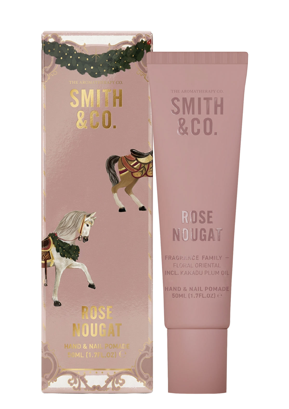 Smith & Co. Festive Hand & Nail Pomade 50ml - Rose Nougat