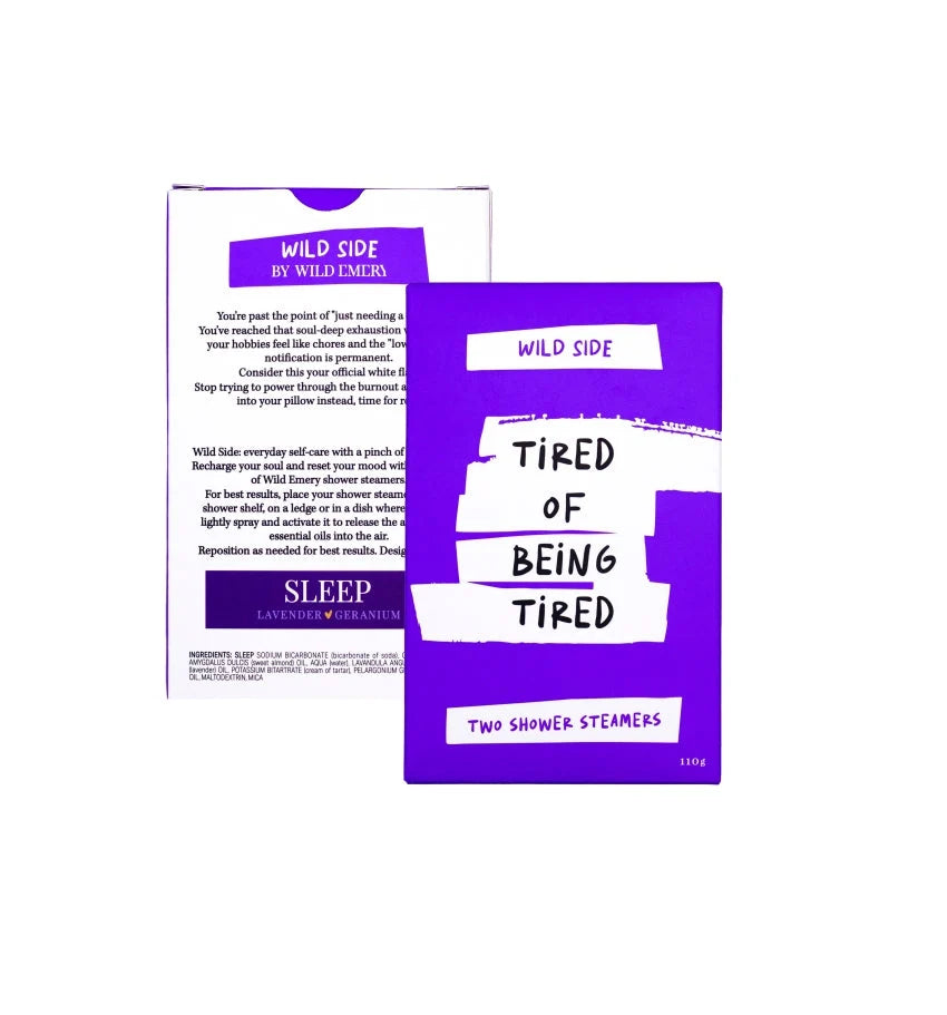 Wild Emery Cheeky Shower Steamer Pack of 2 | TIRED OF BEING TIRED