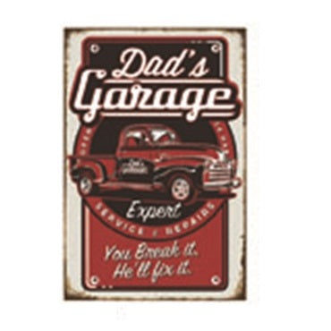 Raised Metal Wall Art - Dad's Garage