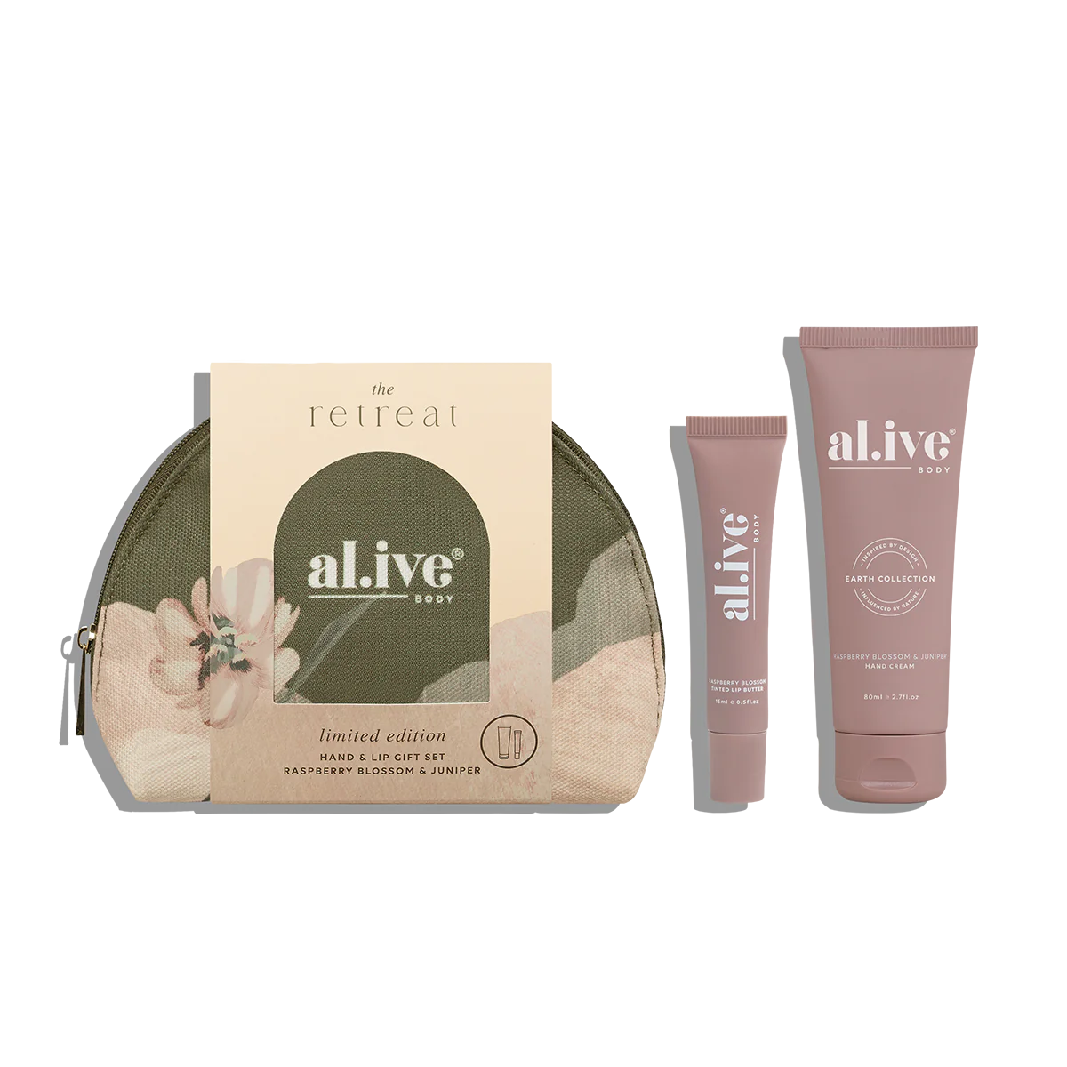 al.ive Hand & Lip Gift Set | Raspberry Blossom & Juniper