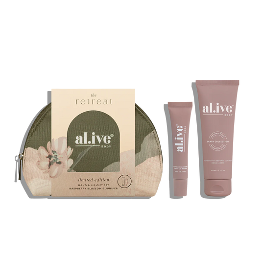 al.ive Hand & Lip Gift Set | Raspberry Blossom & Juniper