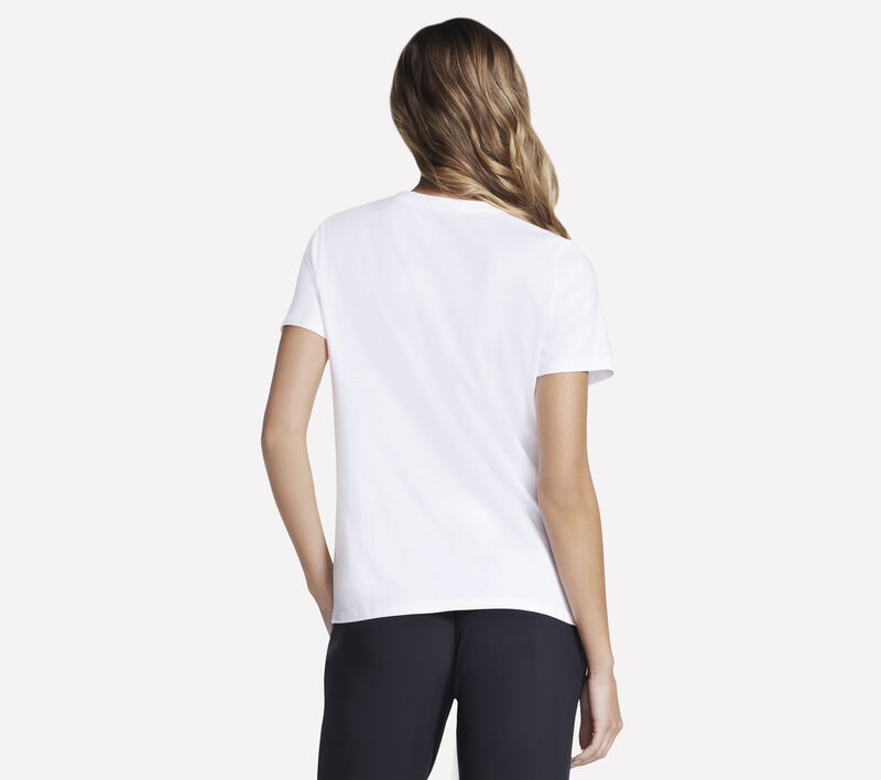 Skechers Floral Diamond Classic Crew Tee | Bright White
