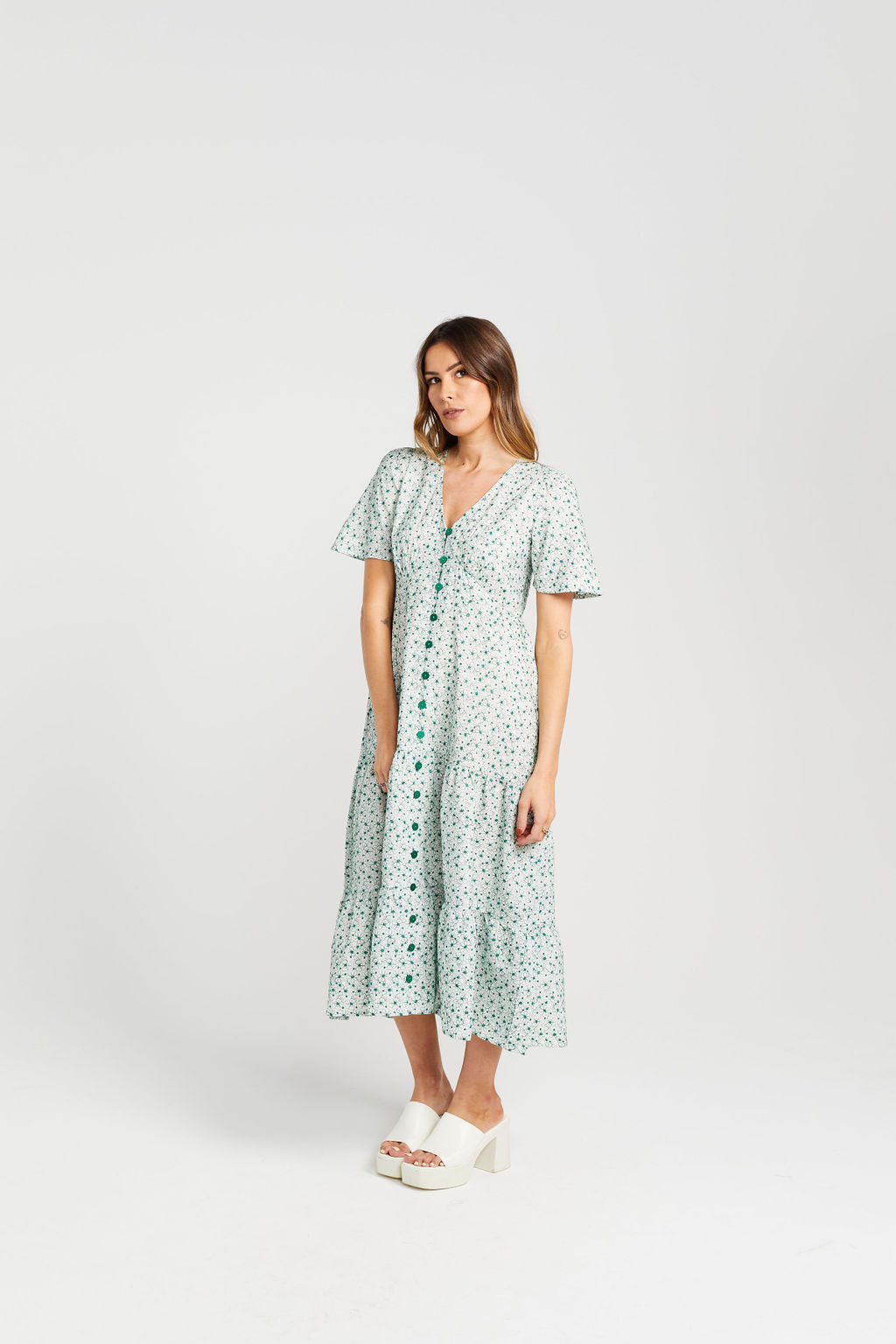 Thing Thing Happy Days Dress - Malachite Bloom