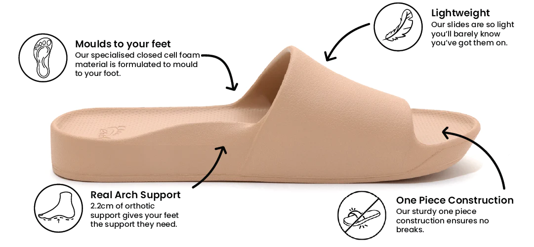 Archies Arch Support Slides - Tan