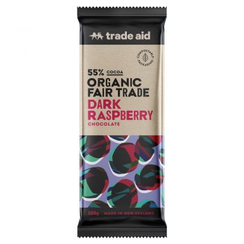 Trade Aid Organic 55% Dark Raspberry Chocolate - 100g