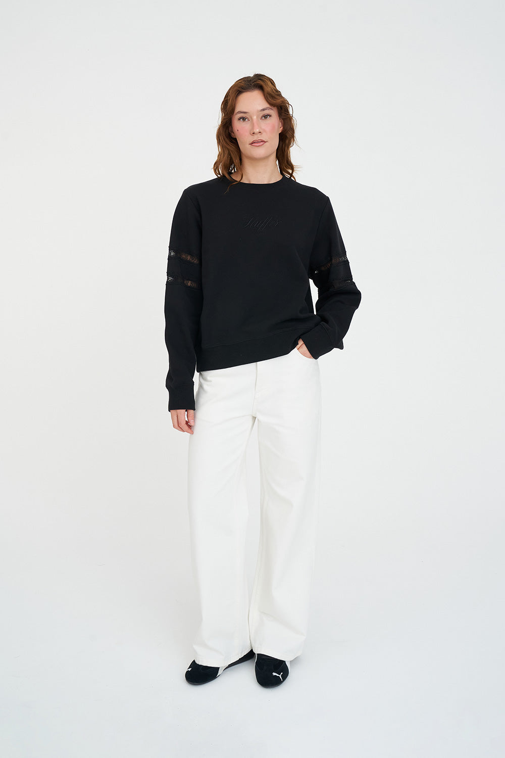 Huffer Classic Crew Cherie | Black