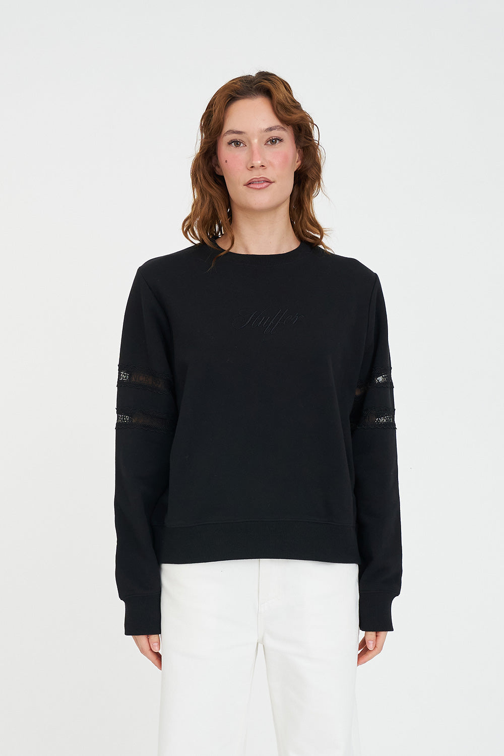Huffer Classic Crew Cherie | Black