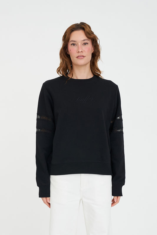 Huffer Classic Crew Cherie | Black