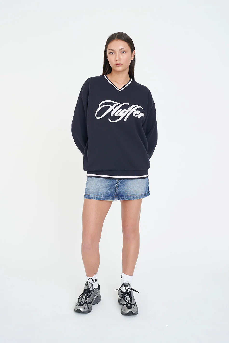 Huffer V-Neck Saturday Crew | Navy
