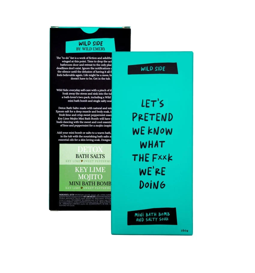 Wild Side Mini Bath Bomb & Salty Soak | LET'S PRETEND WE KNOW WHAT THE Fxxk WE'RE DOING