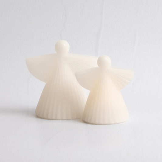Stellar Lights White Winged Angel Candle