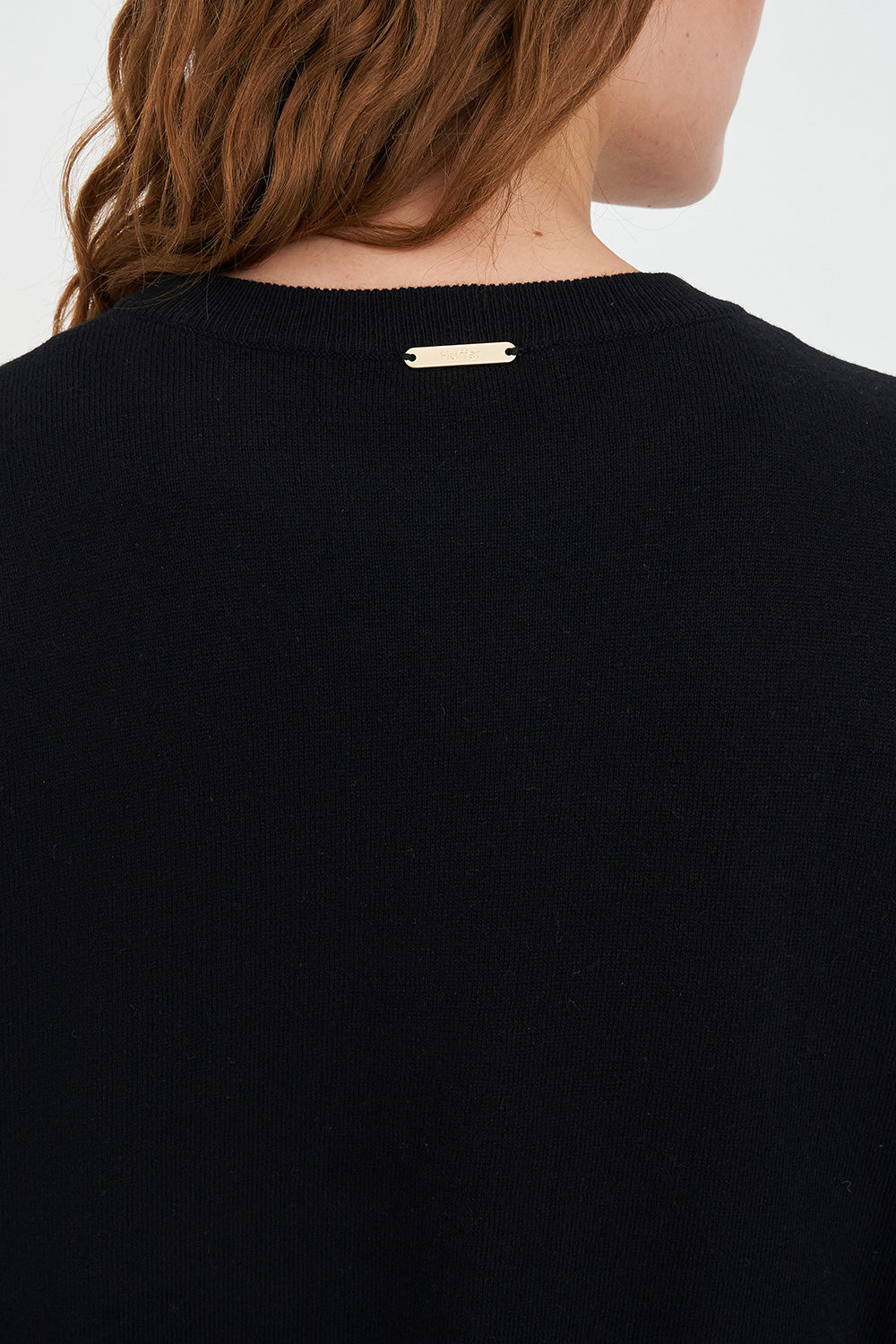 Huffer Merino Bella Crop Knit | Black