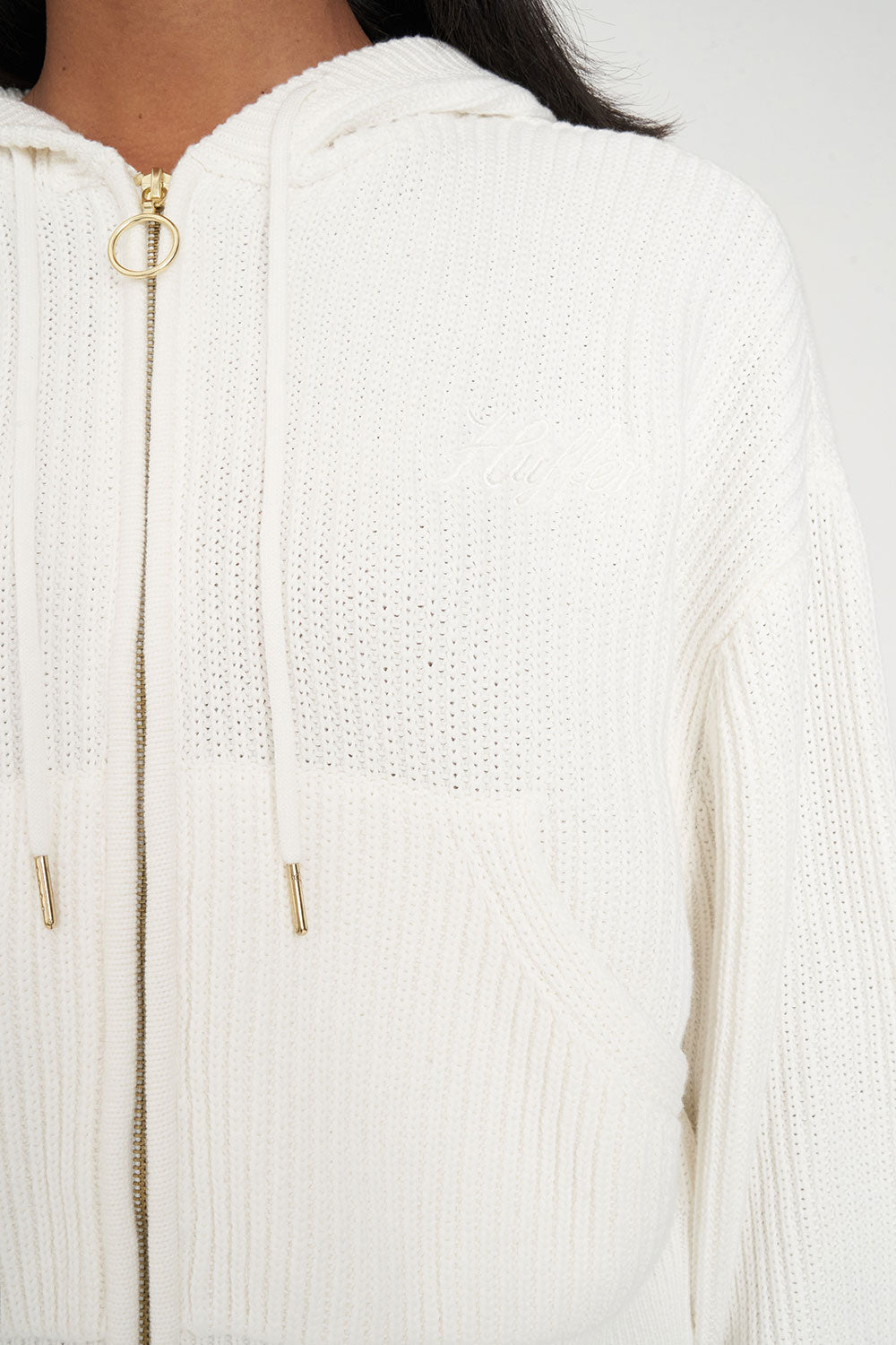 Huffer Signature Hood Knit | Chalk