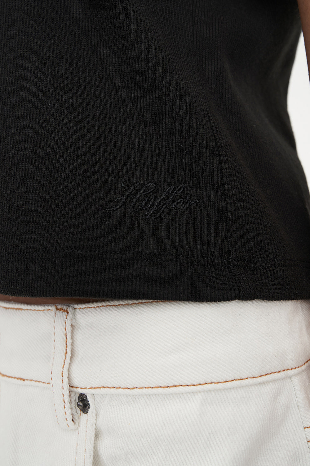 Huffer Rib Mini Tee Homebound | Black