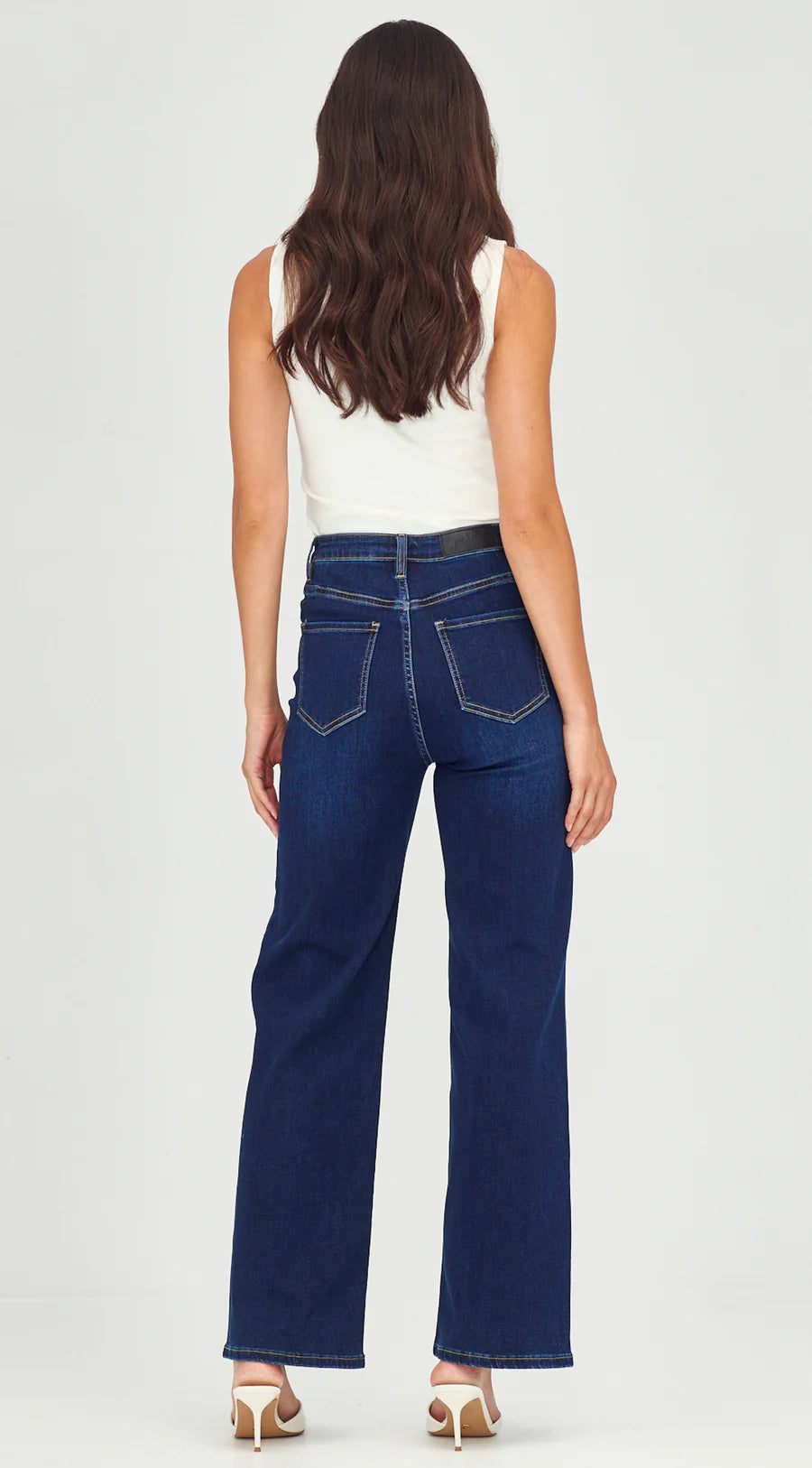 Junkfood Wendy Wide Leg Dark Blue Jean