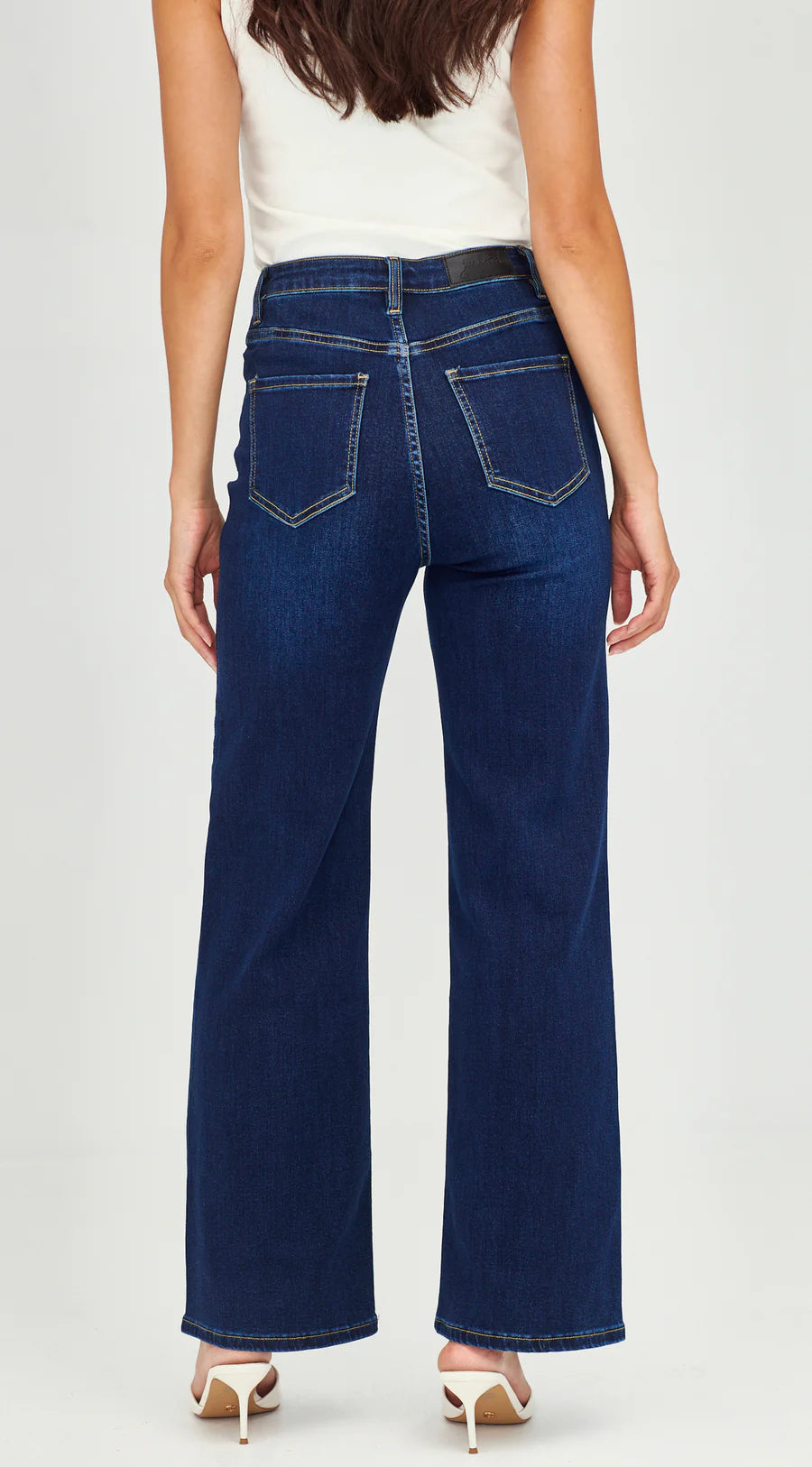 Junkfood Wendy Wide Leg Dark Blue Jean
