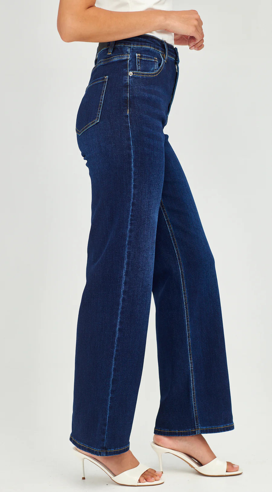 Junkfood Wendy Wide Leg Dark Blue Jean