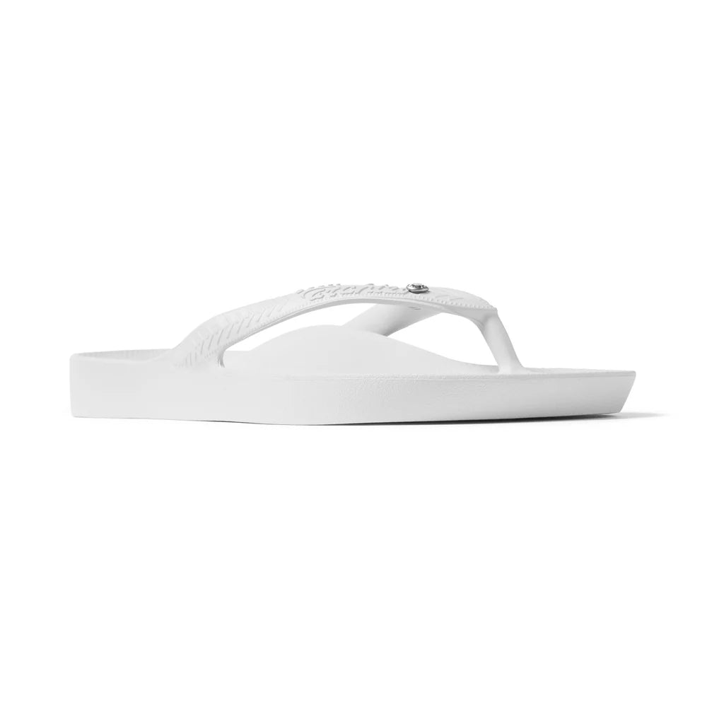 Archies Arch Support Jandals - White Crystal