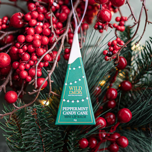 Wild Emery | Peppermint Candy Cane - Mini Lip Balm Ornament