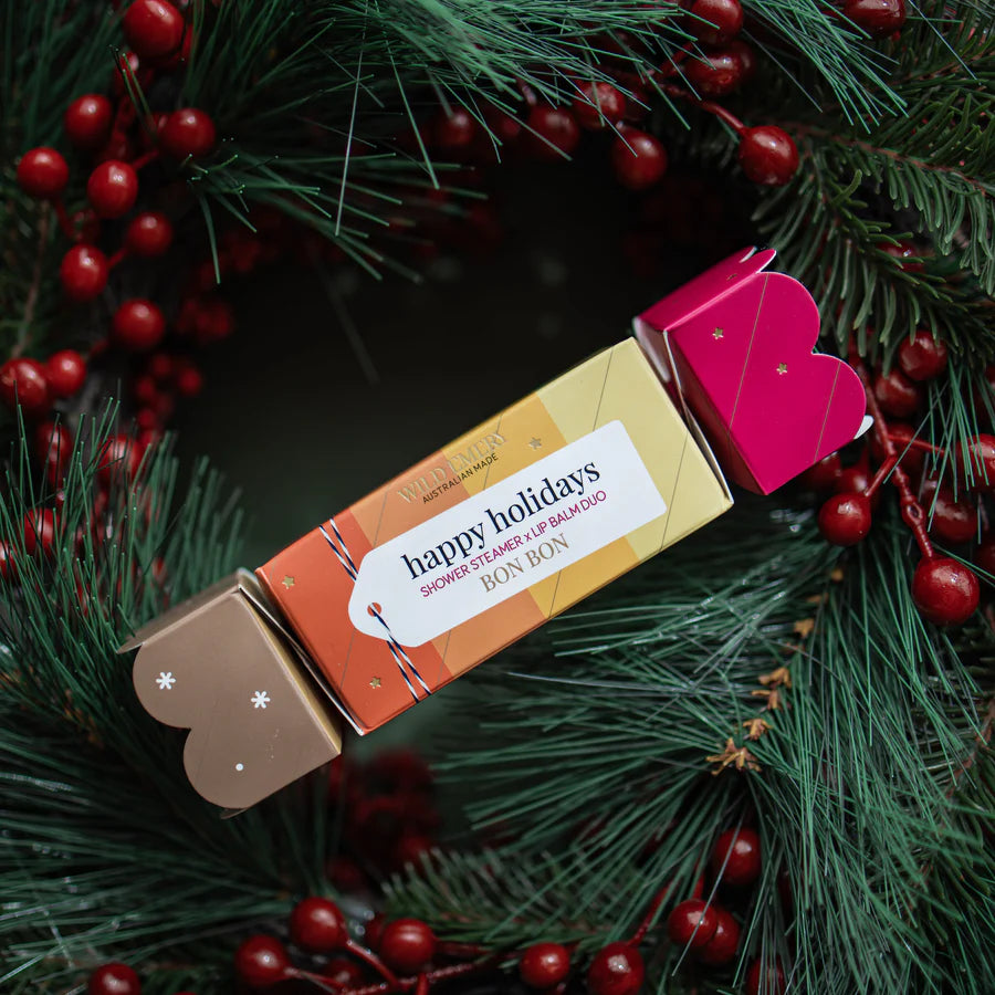 Wild Emery | Happy Holidays - Shower Steamer & Mini Lip Balm