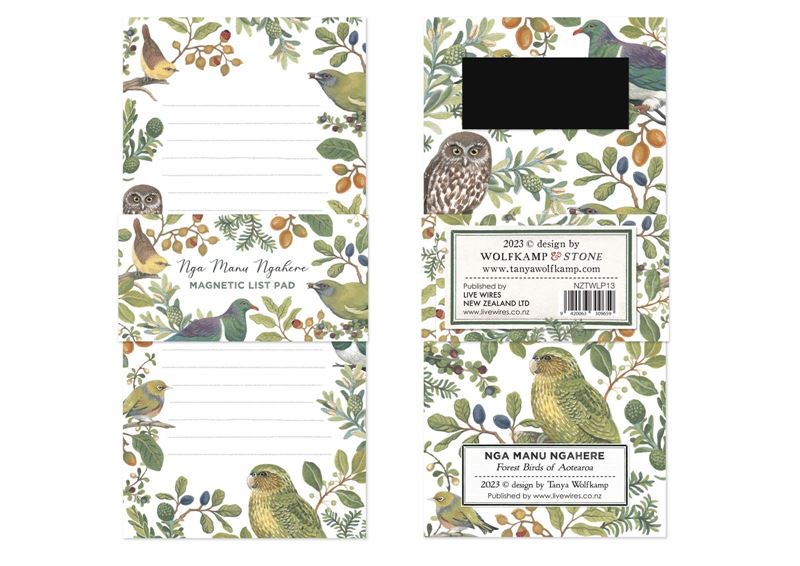 Wolfcamp & Stone Magnetic List Pad | Nga Manu O Te Ngahere