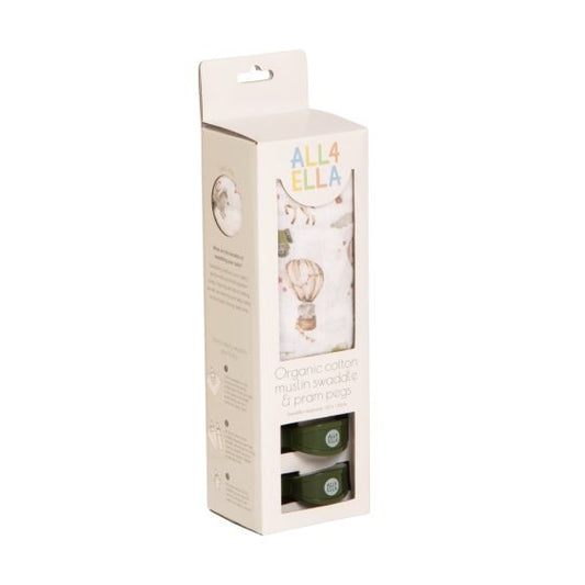 All4Ella Muslin & Pram Peg Box Set | Monkey Carnival