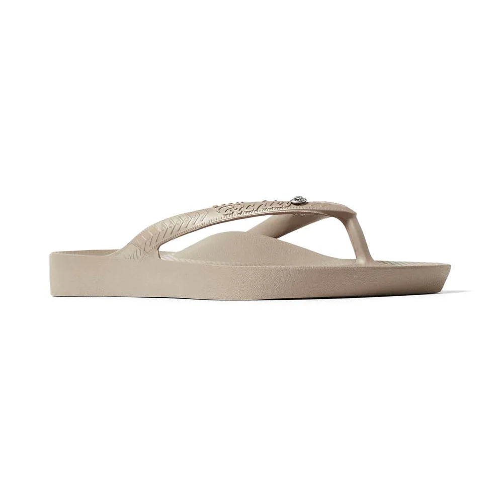 Archies Arch Support Jandals - Taupe Crystal