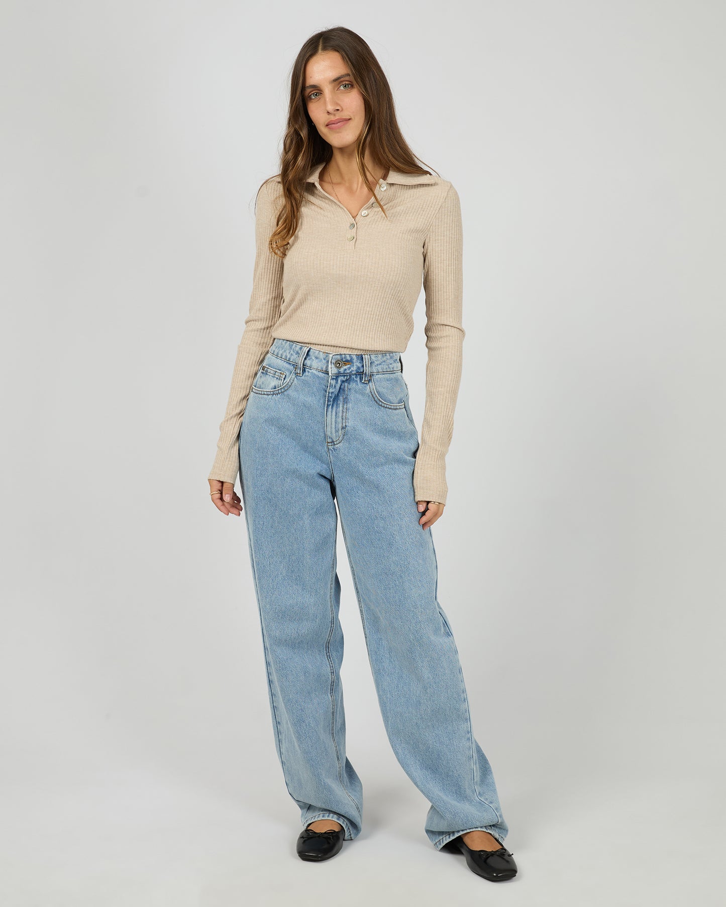 Silent Theory Aria Long Sleeve Top | Oat