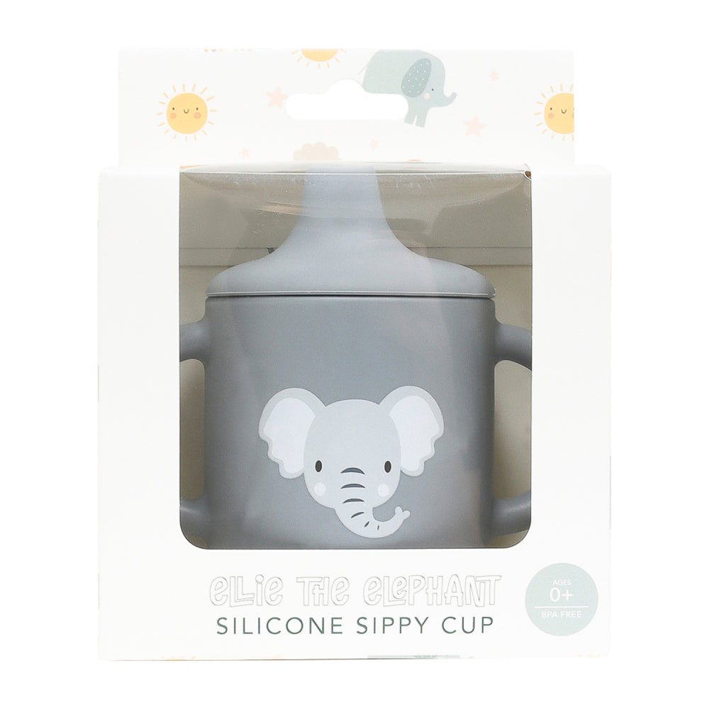 Splosh Baby Silicone Sippy Cup - Grey Elephant