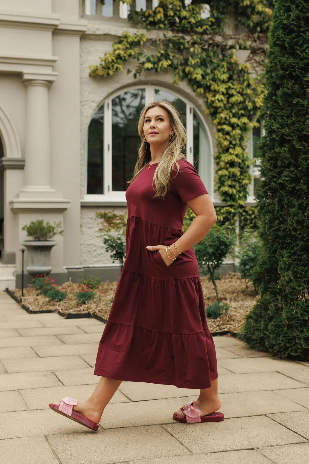 Homelee Kendall Dress | Merlot