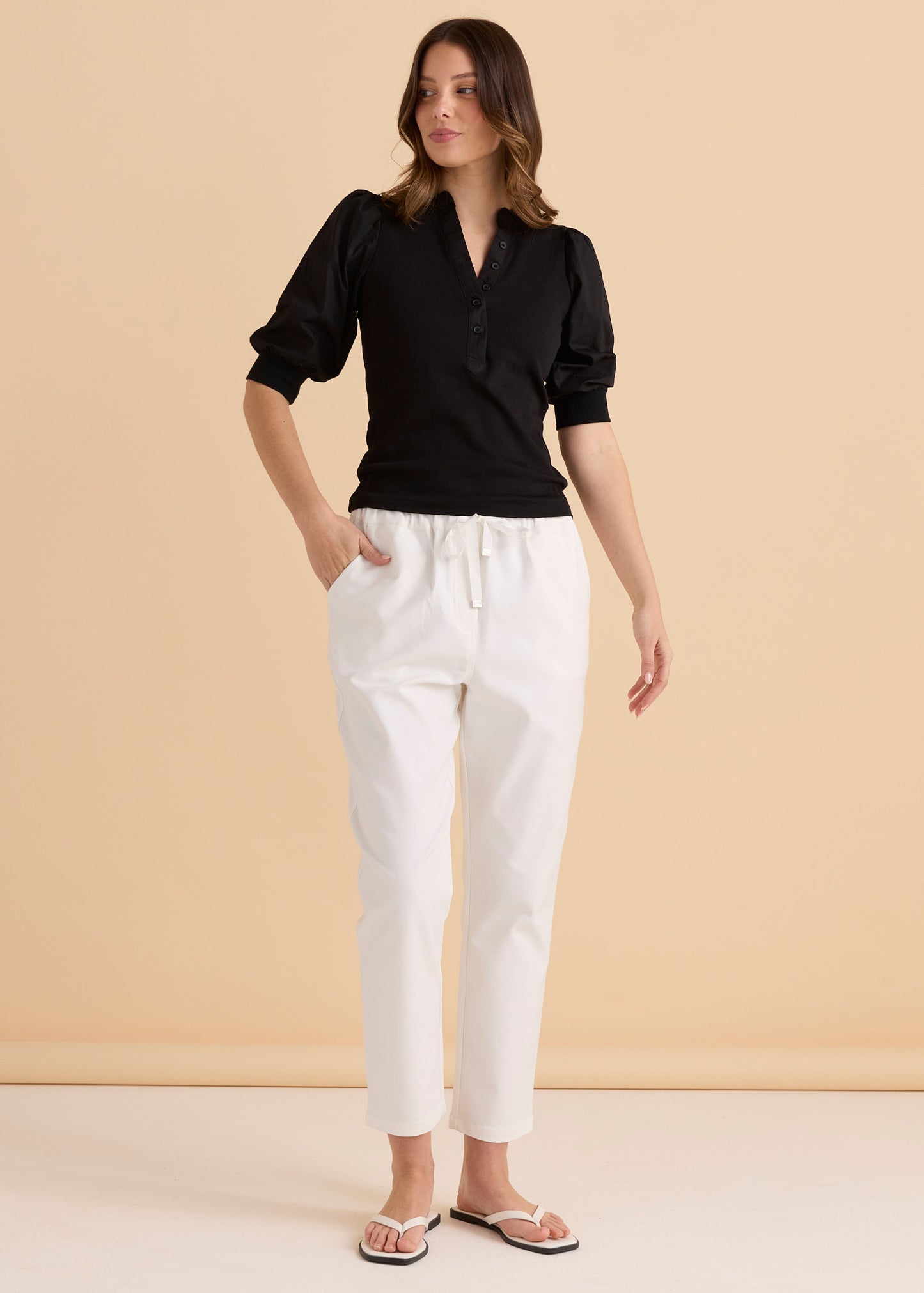 Betty Basics Ralph Rib Top | Black