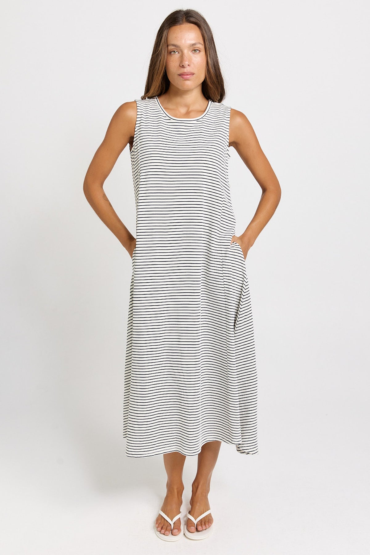 Betty Basics Sabrina Maxi Dress | Navy Stripe