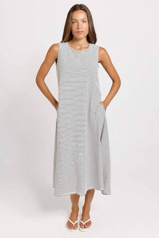Betty Basics Sabrina Maxi Dress | Navy Stripe