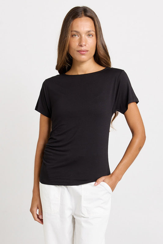 Betty Basics Victoria Viscose Tee | Black