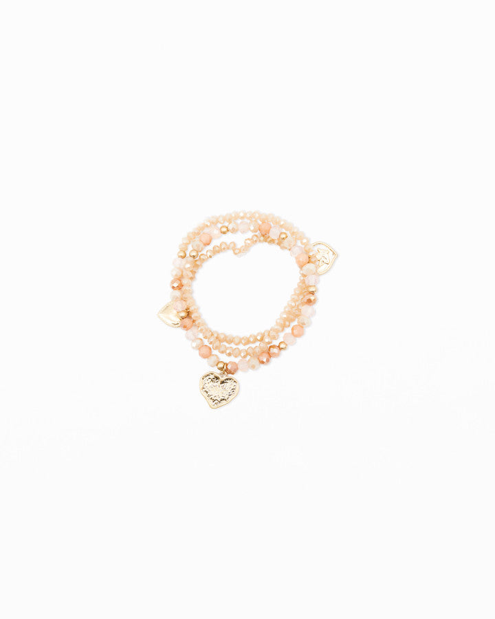 Stella + Gemma Heart Charm Bracelet