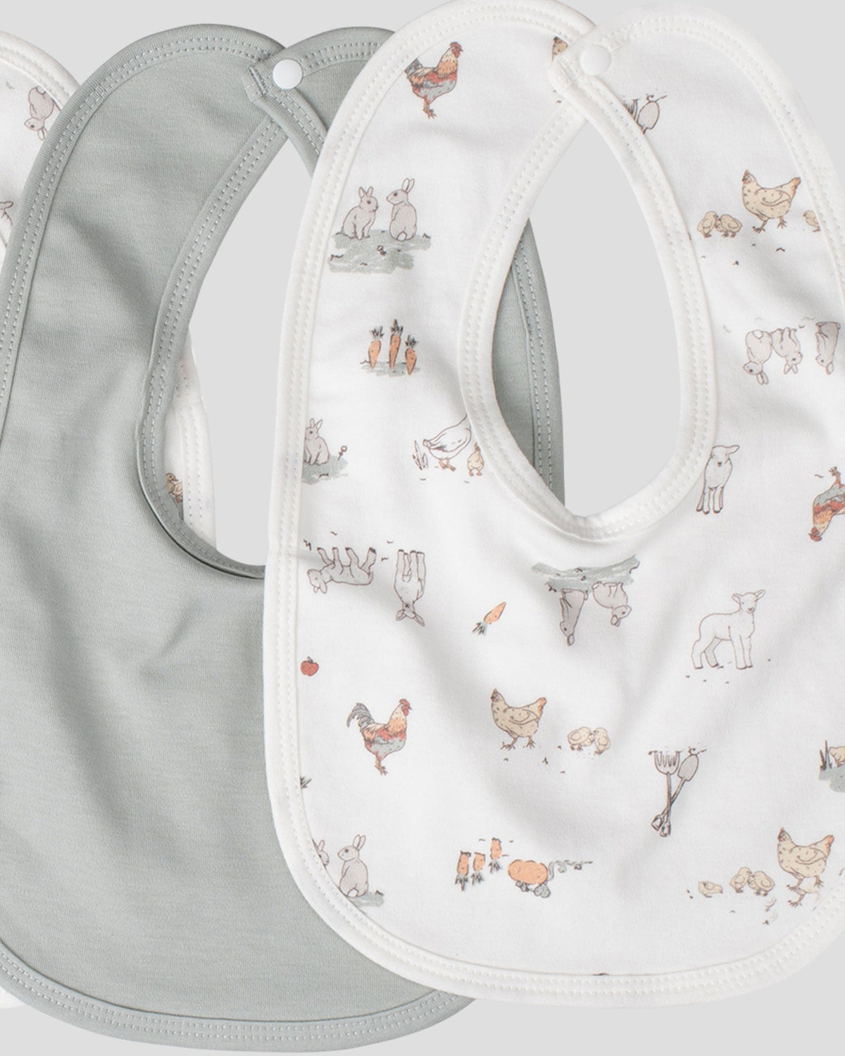 Little Linen Jersey Bib 5 pk | Farmyard Lamb