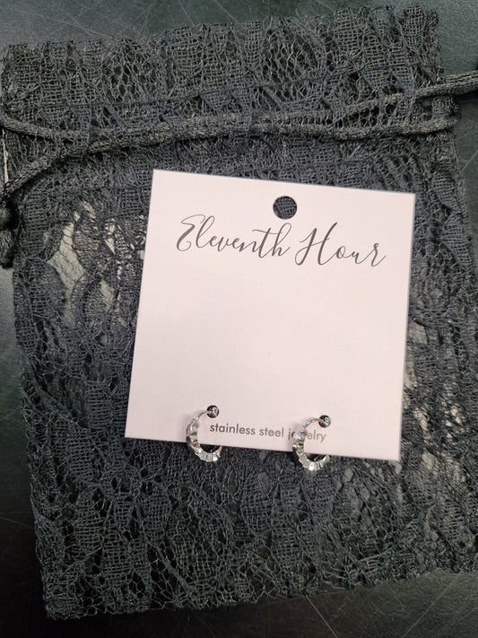 Eleventh Hour Circle Huggie Hoop Earrings