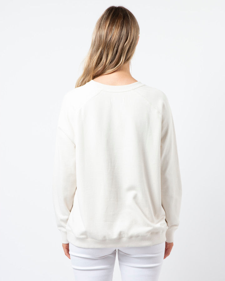 Stella + Gemma Classic Sweater | Cream Logo