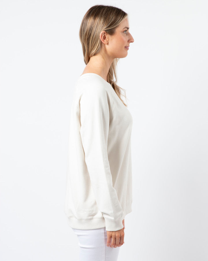 Stella + Gemma Classic Sweater | Cream Logo