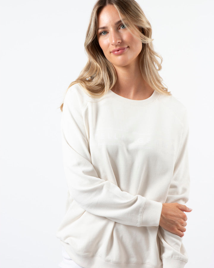 Stella + Gemma Classic Sweater | Cream Logo