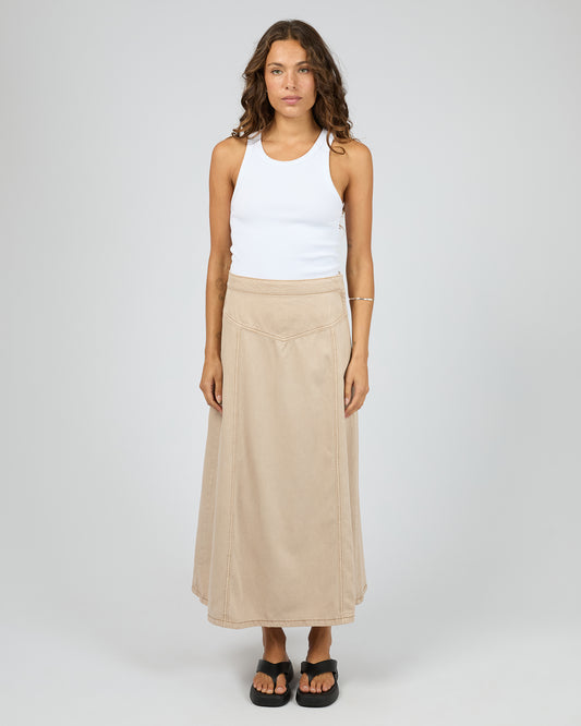Silent Theory Cove Maxi Skirt | Beige