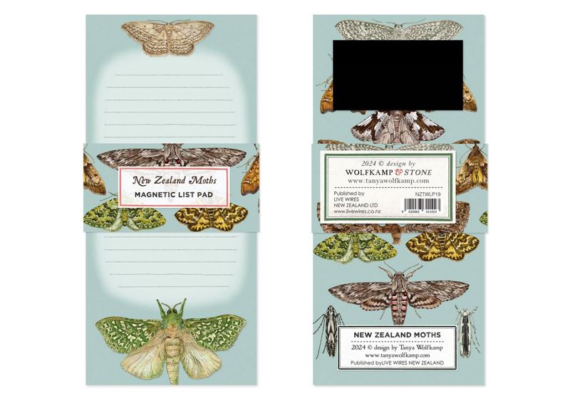 Wolfcamp & Stone Magnetic List Pad | New Zealand Moths