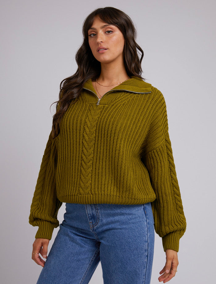 All About Eve Dahlia 1/4 Zip Knit