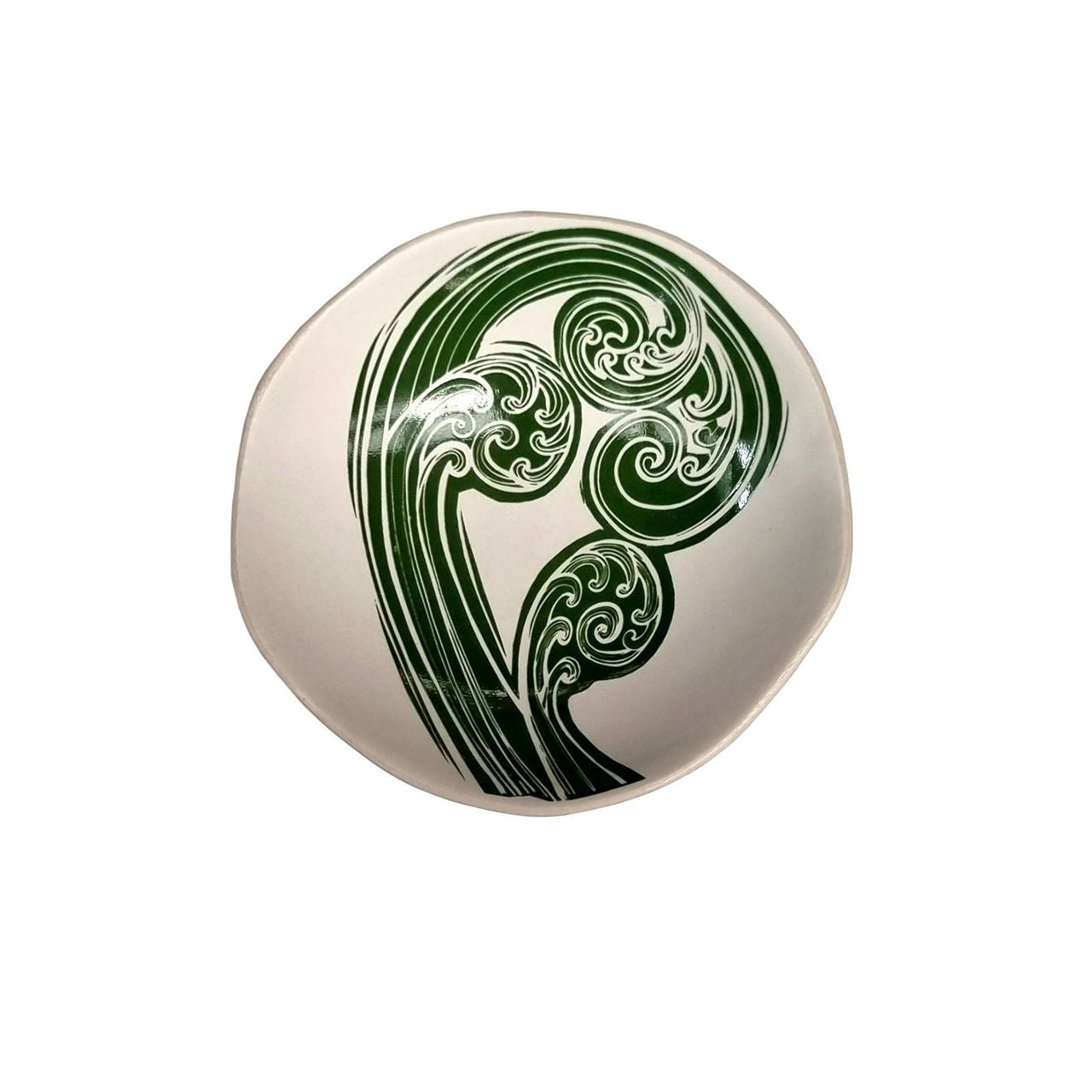 Jo Luping Design - Ponga II Green and White | 7cm Porcelain Bowl