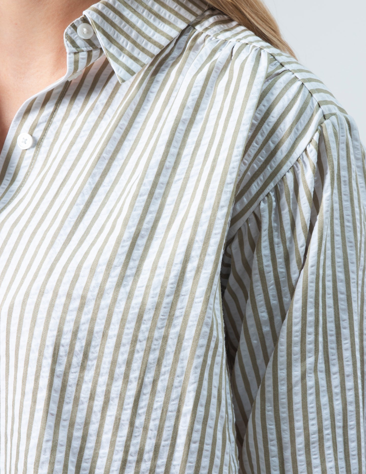 Stella + Gemma Deedee Shirt | Mushroom Stripe
