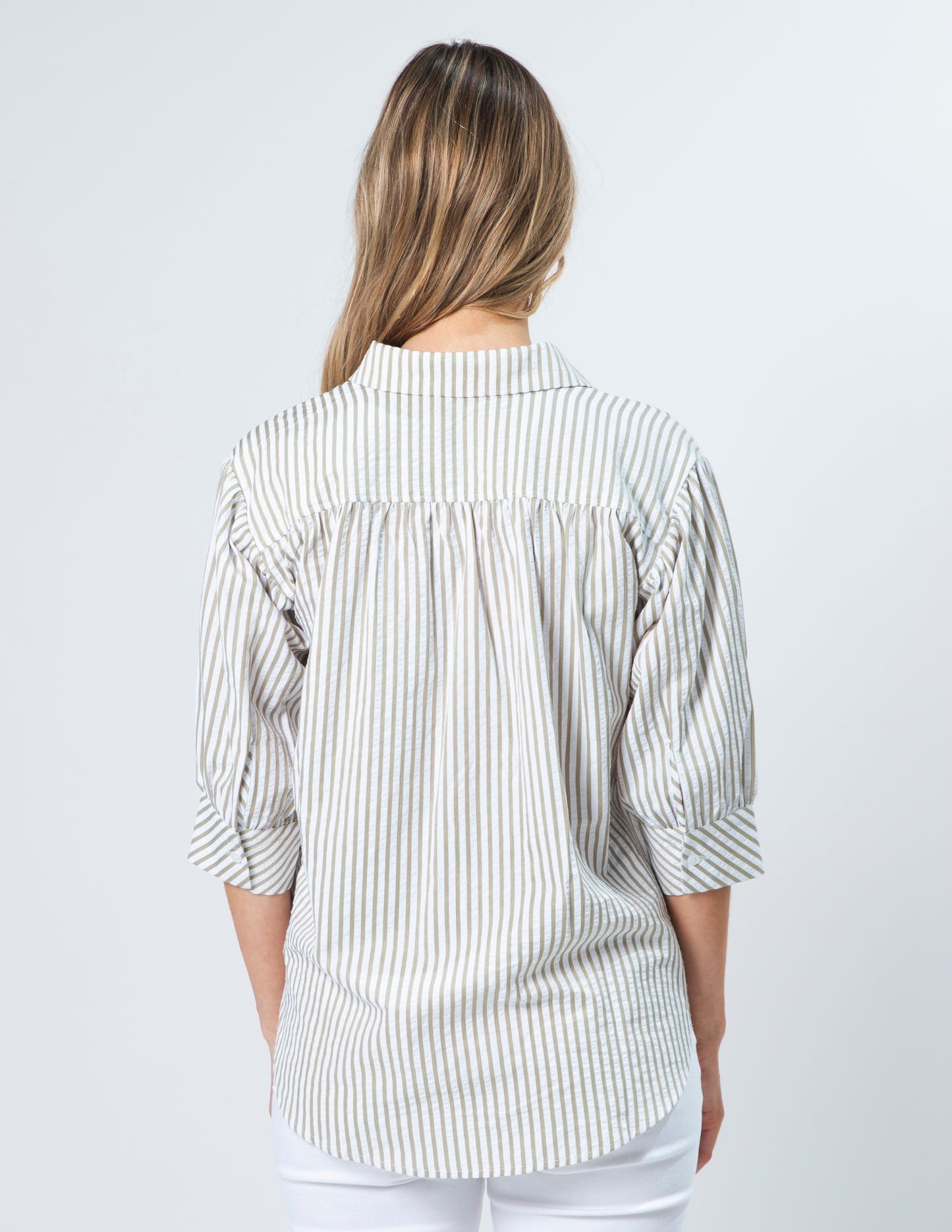 Stella + Gemma Deedee Shirt | Mushroom Stripe