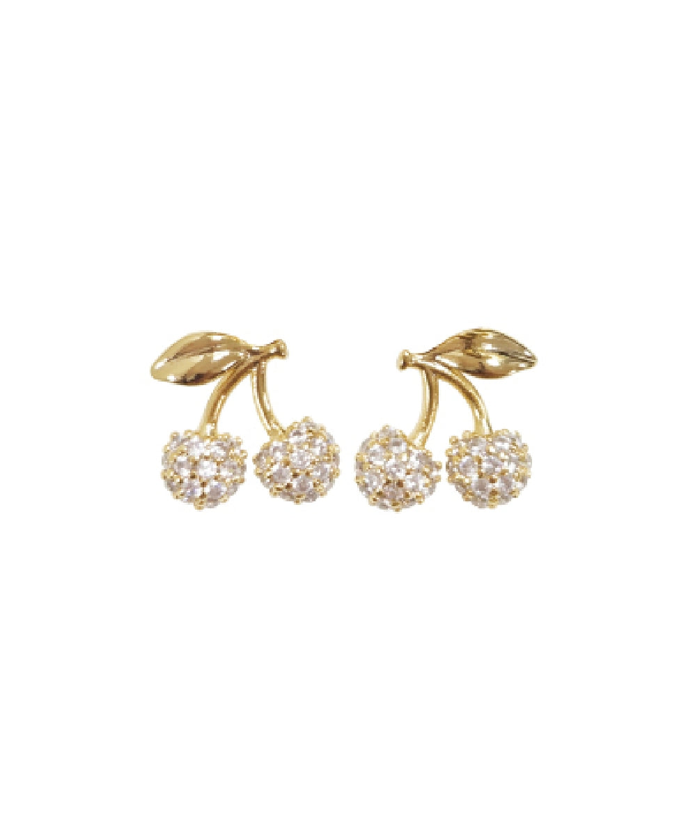 Stella + Gemma Stud Earrings | Crystal Cherries